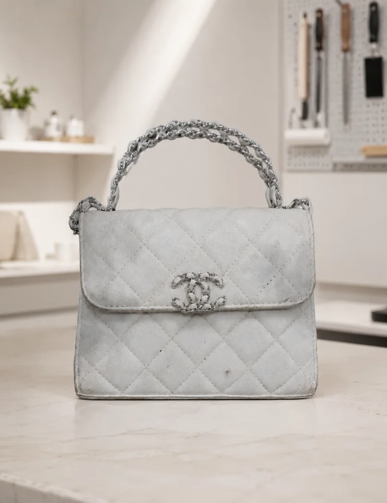BEFORE — worn designer bag / shoe